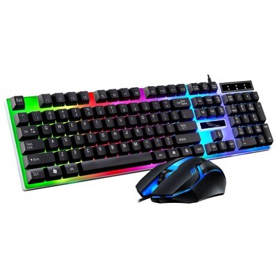 Panther G21B UU Wired USB Mechanical Feel Glowing Game Keyboard Mouse Computer Accessories Keyboard Mouse Set