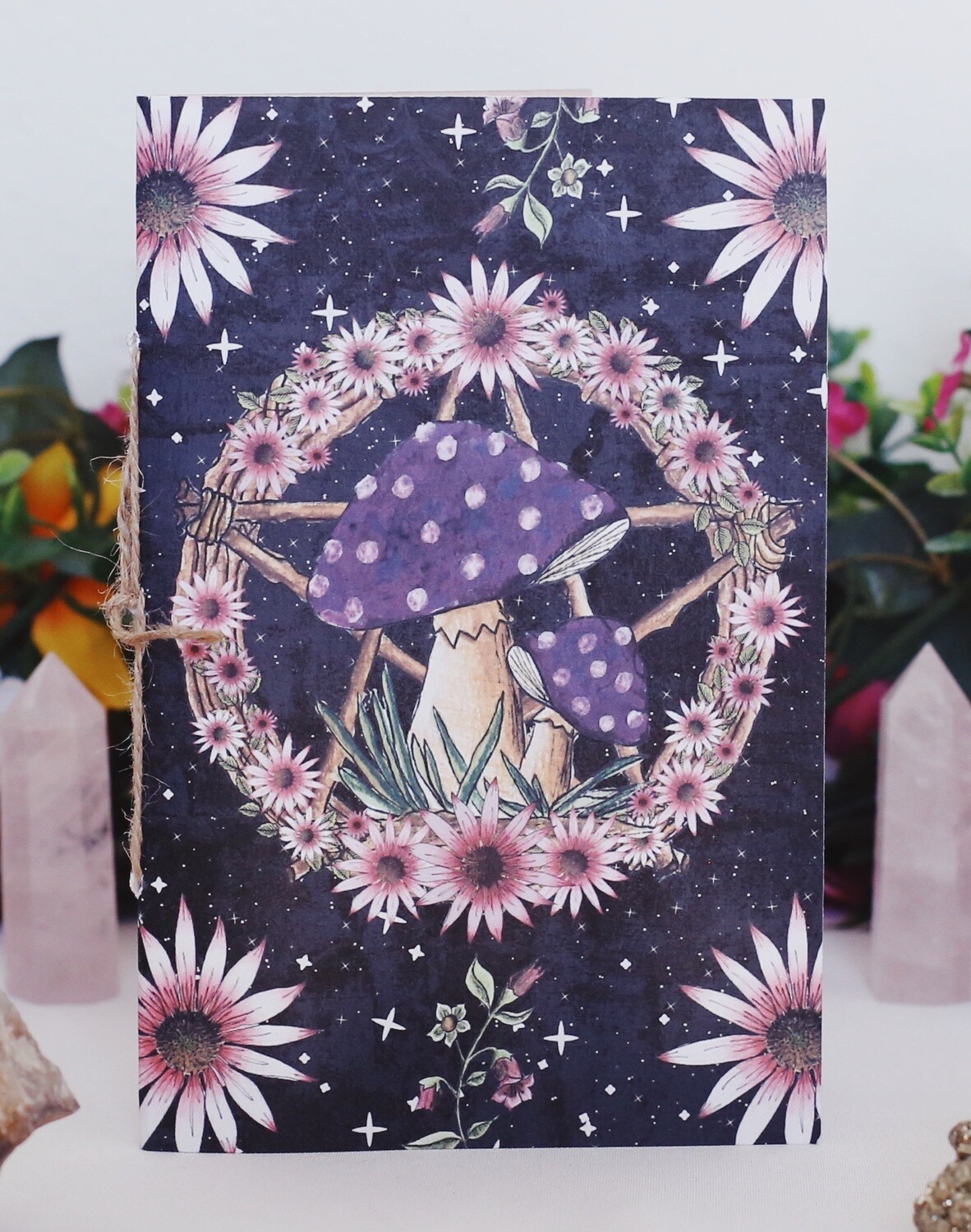Handmade Mushroom Pentacle Journal
