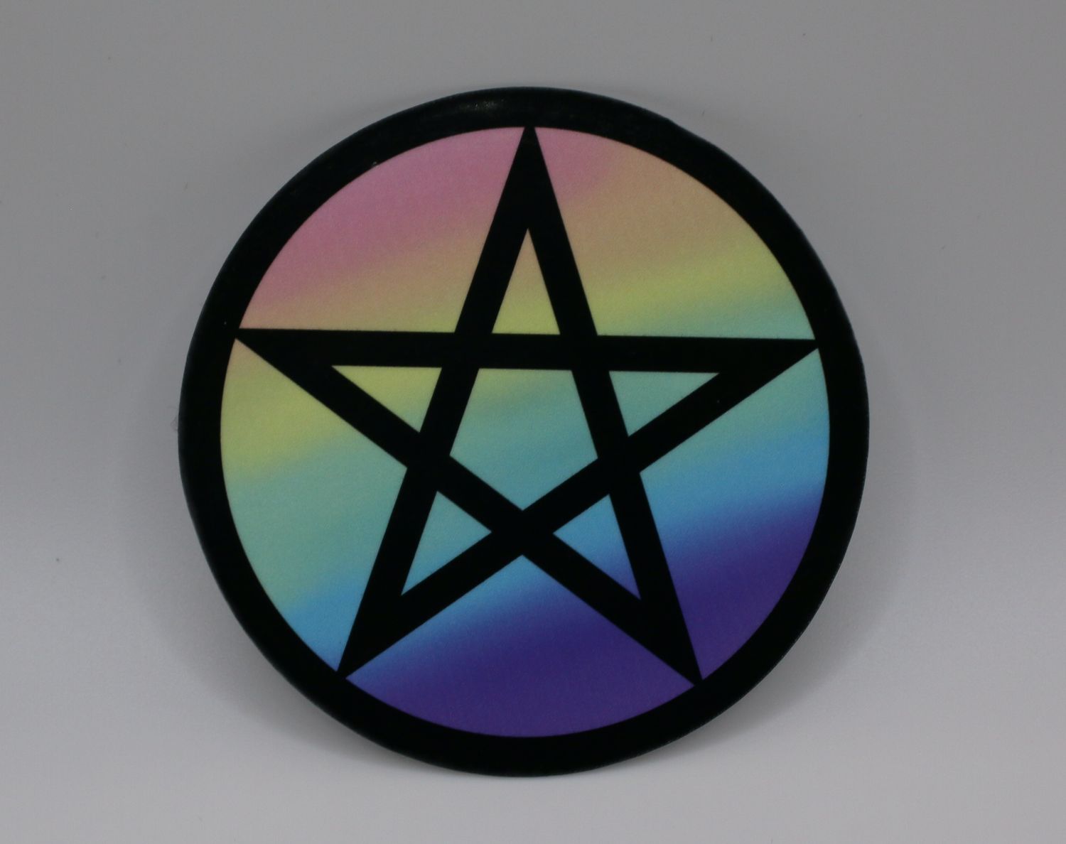 Rainbow Pentacle Vinyl Sticker