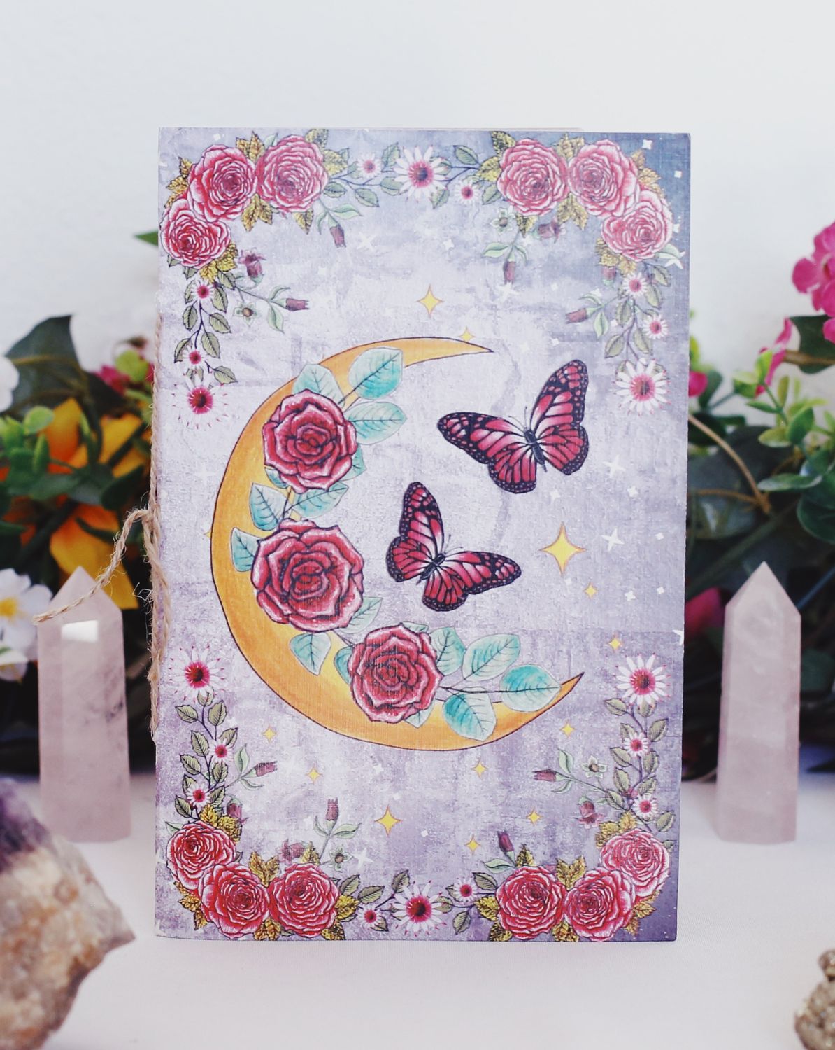 Handmade Rose Moon Journal