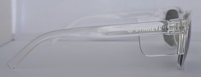 Safety Glasses - The Model "T" Clear Frame with Blue Revo Polarised Lens