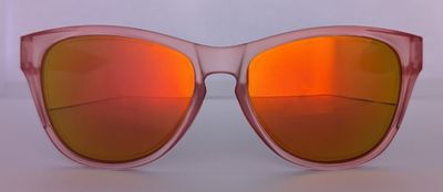 COMING SOON - The Model "E" Clear Frosted Pink Frame with Pink Revo Polarised Lens