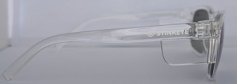 Safety Glasses - The Model "T" Clear Frame with Green Revo Polarised Lens