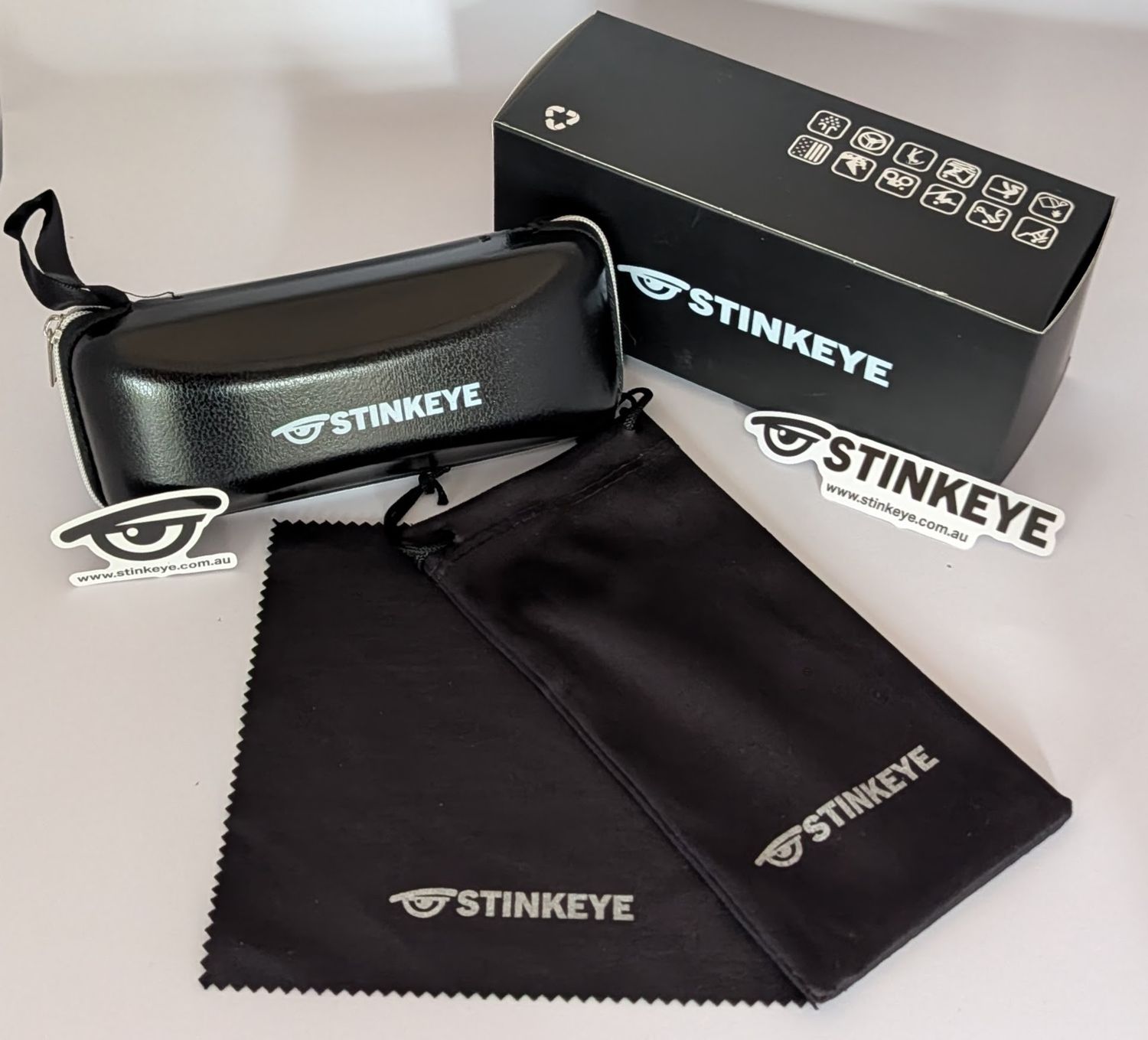 Safety Glasses - The Model "T" Matte Black Frame with Green Revo Polarised Lens