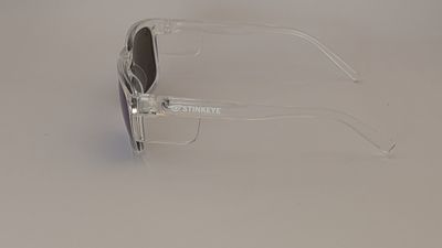 Safety Glasses - The Model "T" Clear Frame with Green Revo Polarised Lens