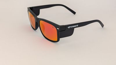Safety Glasses - The Model "T" Matte Black Frame with Red Revo Polarised  Lens