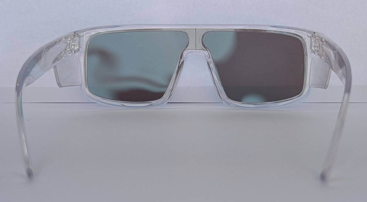 COMING SOON - The Model "Y" Clear Frame with Blue Revo Polarised Lens