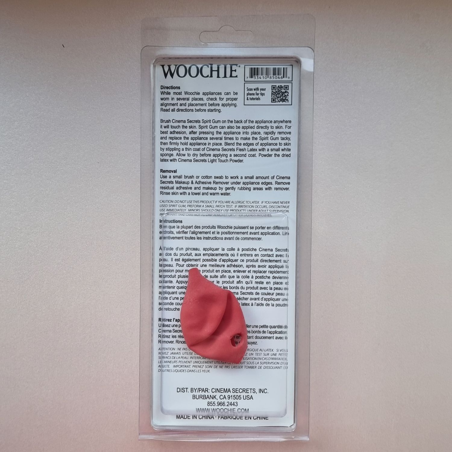 Prothèse en latex nez de clown