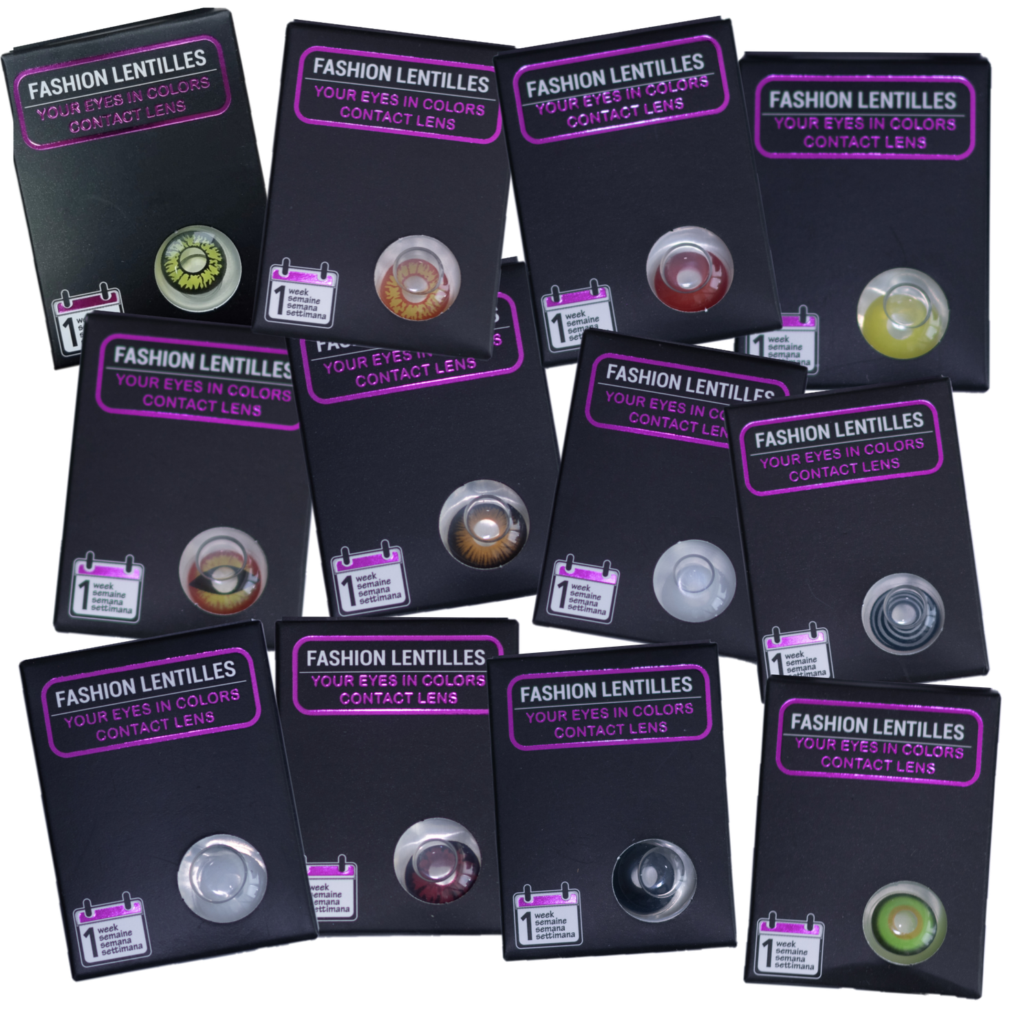 Lentilles fantaisie hebdomadaires
