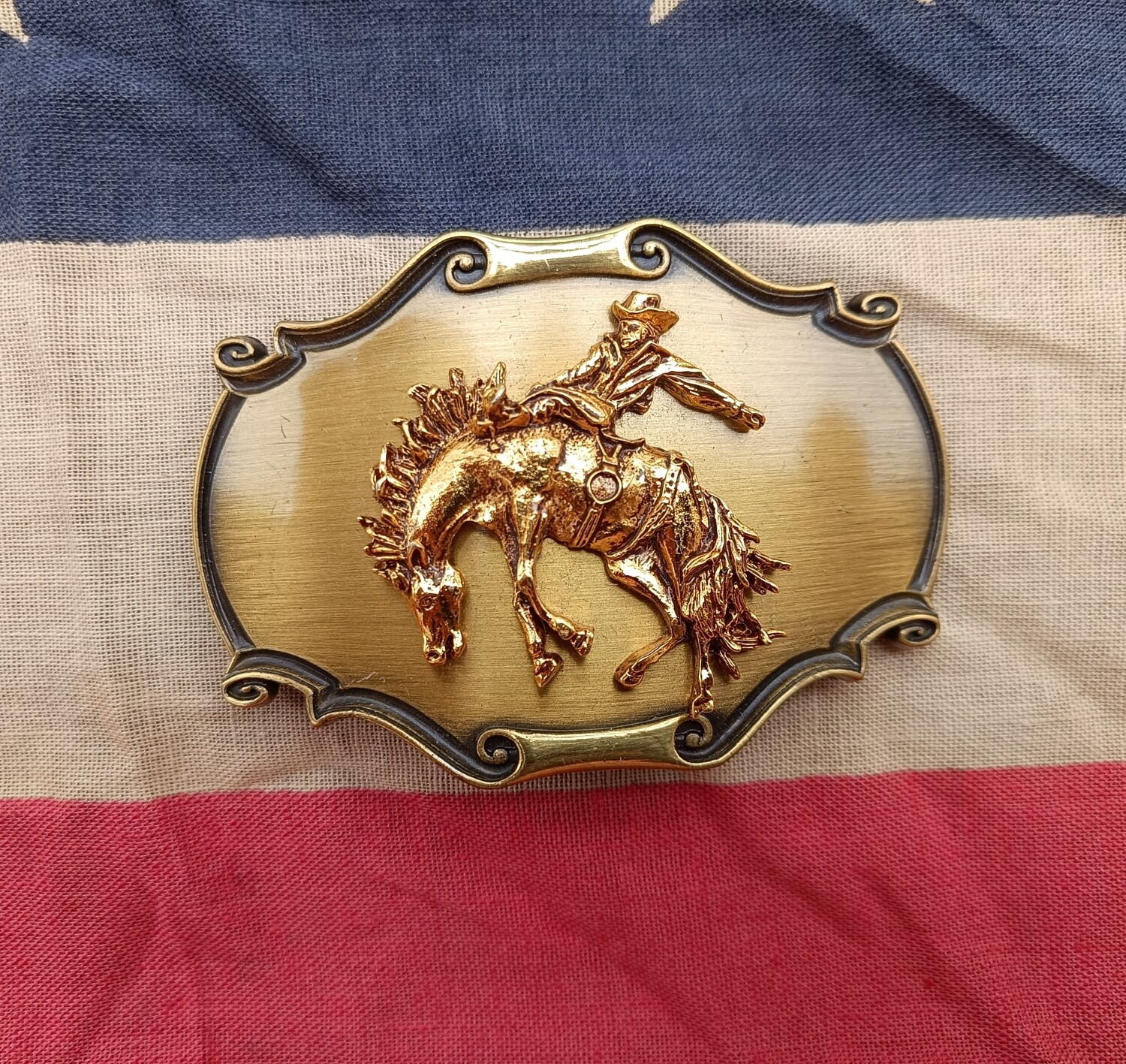 Boucle De Ceinture Vintage Western - Motif Fleur Et Aigle, En Alliage De Zinc Argenté, Dimensions Environ 95x60 Mm