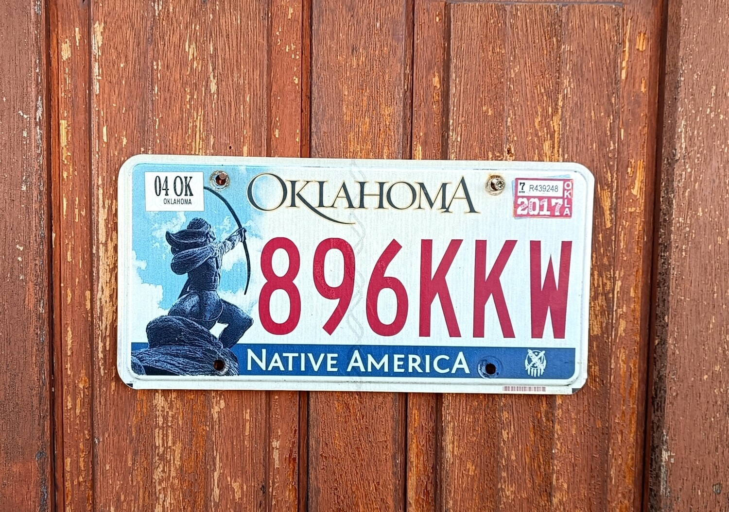 PLAQUE OKLAHOMA NATIVE AMERICA 🇺🇸