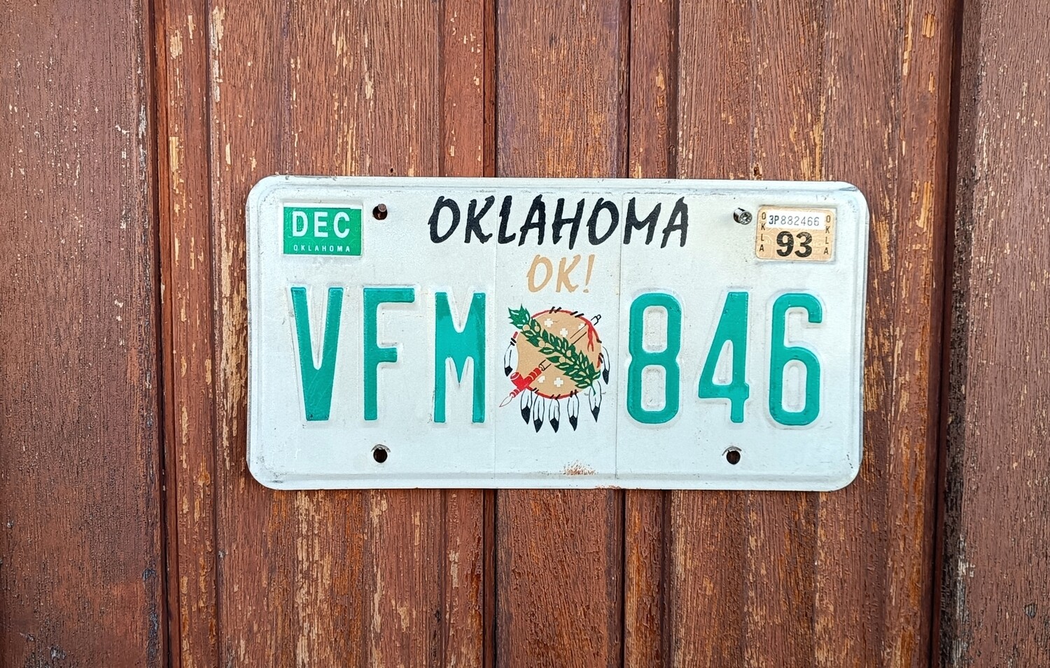 PLAQUE OKLAHOMA NATIVE AMERICA 🇺🇸