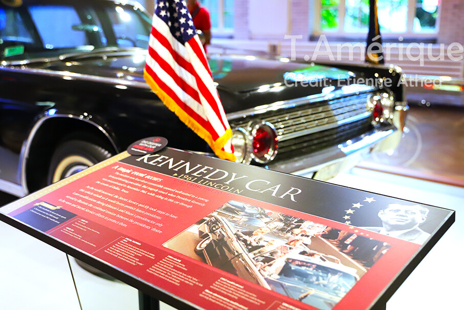 PHOTO KENNEDY CAR (MUSEE HENRY FORD), KENNEDY CAR: TIRAGE 30X40 SUR PAPIER MAT STYLE AFFICHE