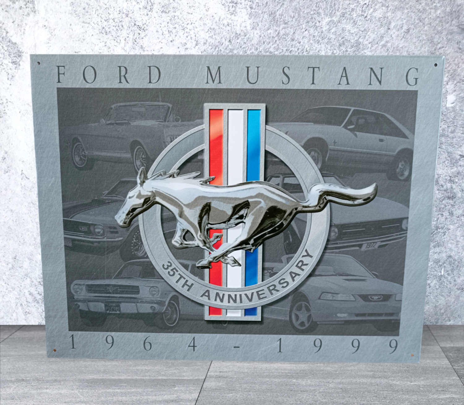 PLAQUE PUBLICITAIRE MUSTANG