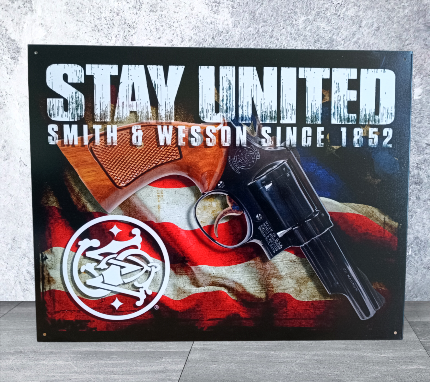 PLAQUE PUBLICITAIRE STAY UNITED