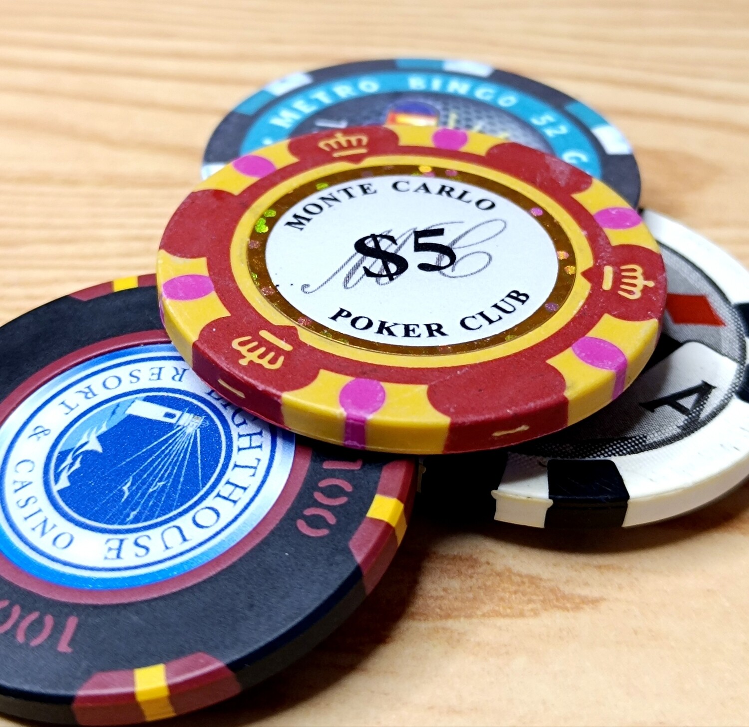 LOT DE 5 JETONS DE LAS VEGAS (8)