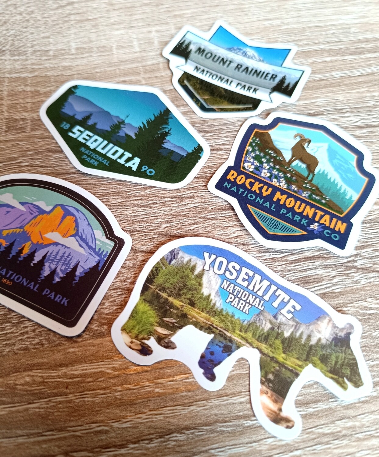 LOT DE 5 STICKERS DES PARCS NATIONAUX (5)