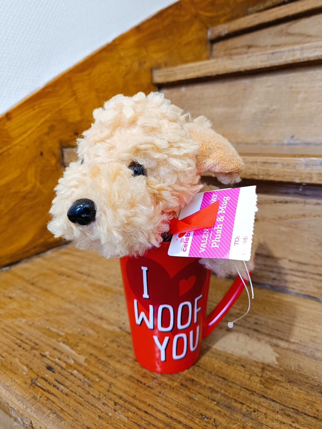 PELUCHE AVEC SON MUG I WOOF YOU