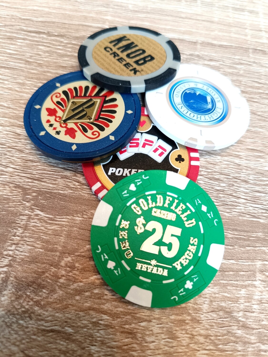 LOT DE 5 JETONS LAS VEGAS (B)