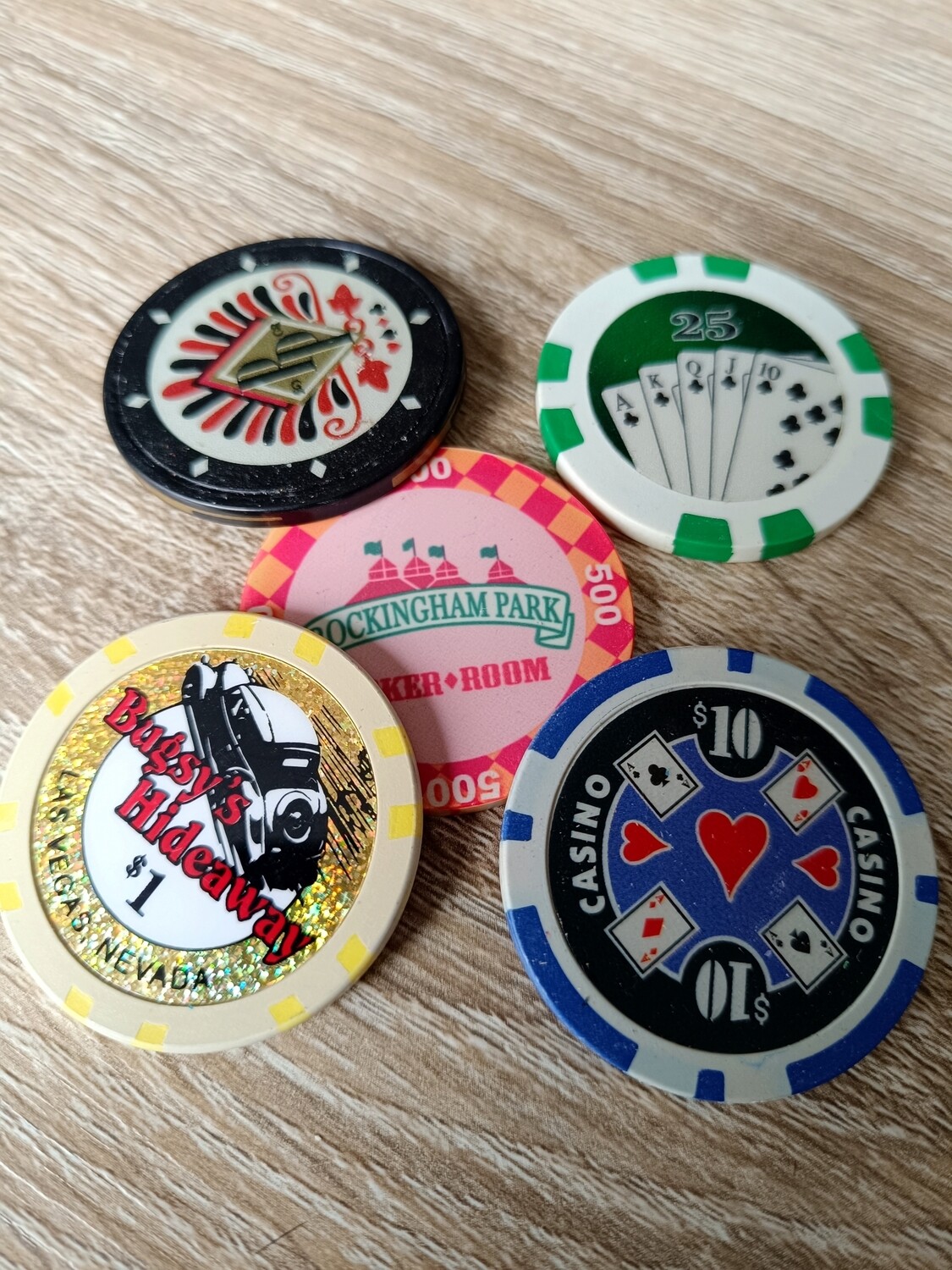 LOT DE 5 JETONS DE LAS VEGAS (F)