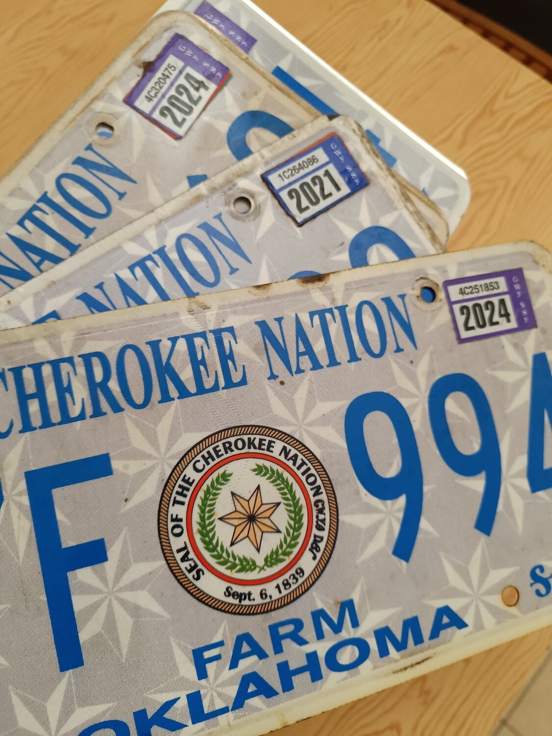 PLAQUE D&#39;IMMATRICULATION CHEROKEE