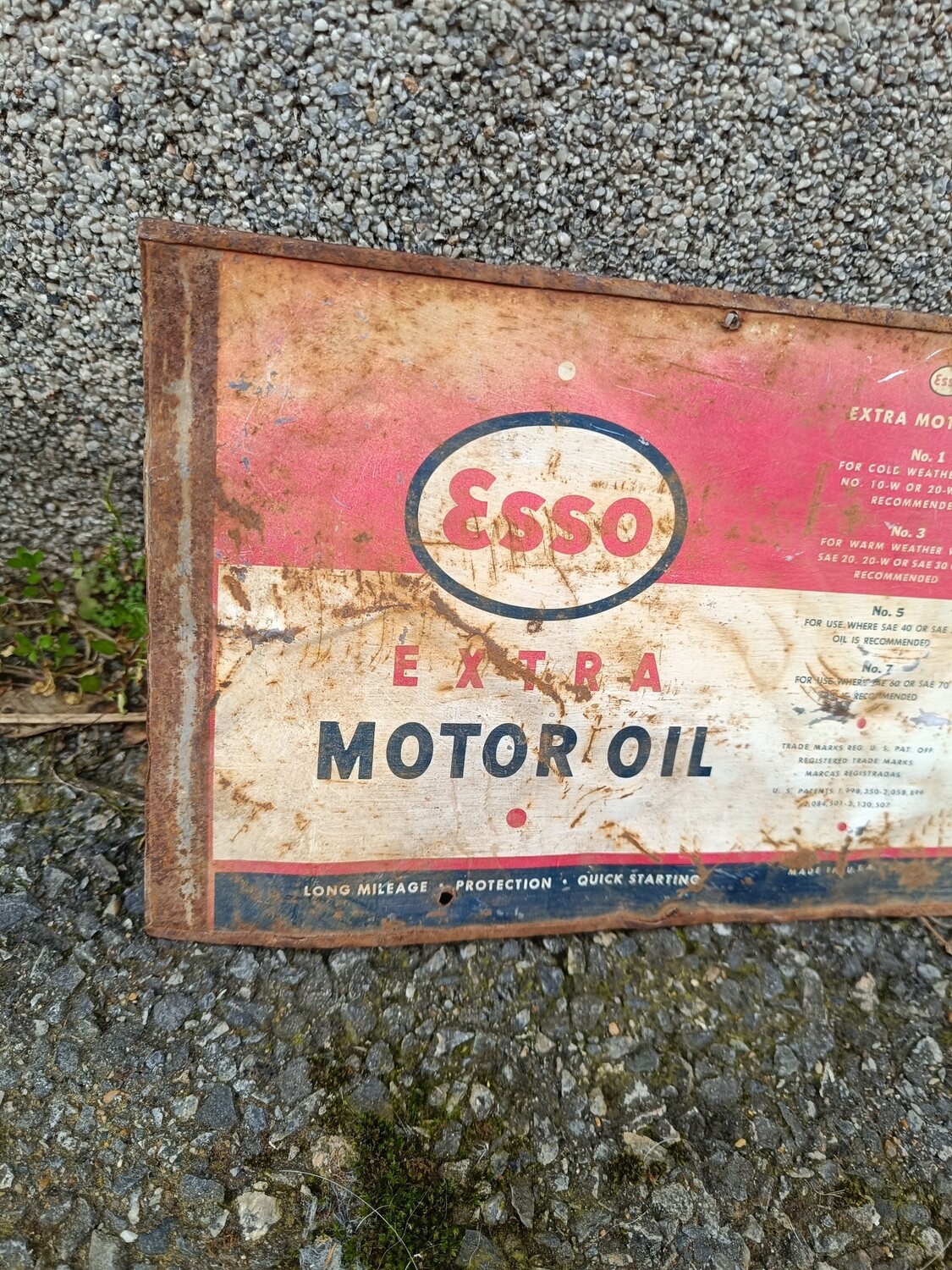 PLAQUE ESSO MOTOR AUTHENTIQUE