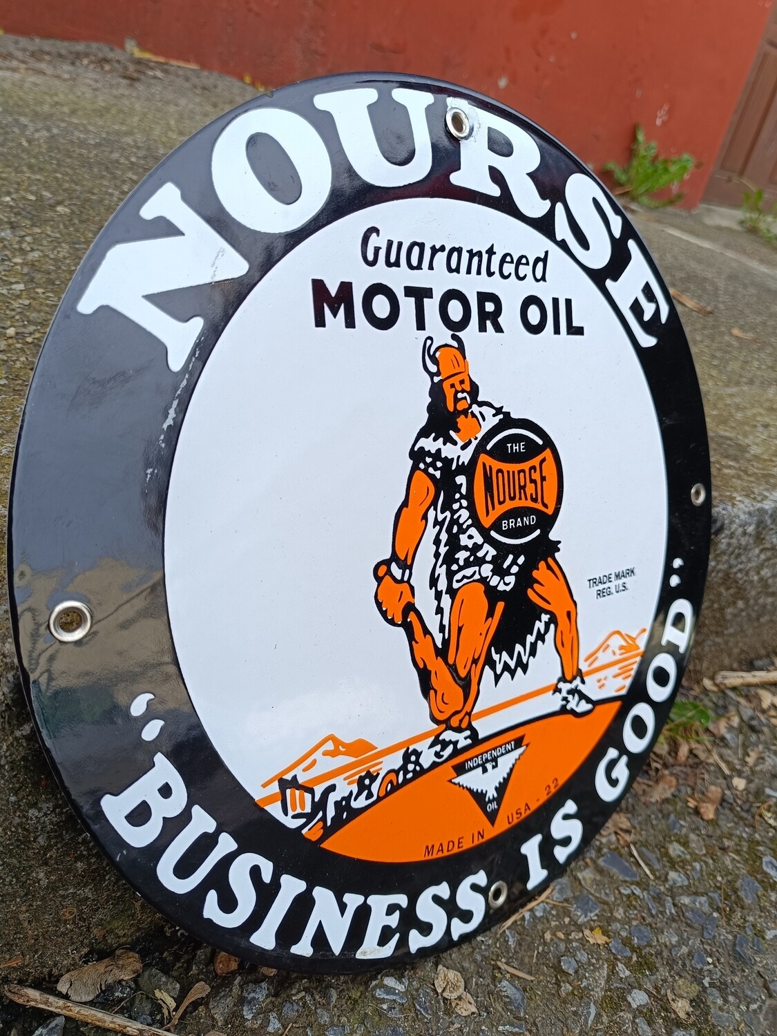 PLAQUE MOTOR OIL MADE IN USA MÉTAL ÉMAILLÉ.