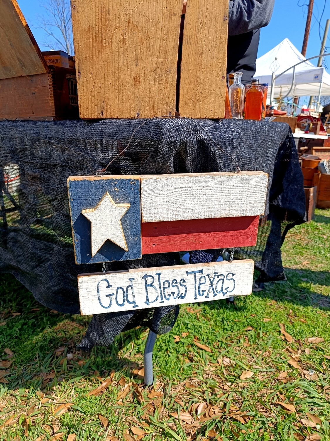 MAGNIFIQUE GOD BLESS TEXAS EN BOIS 😍🇺🇸