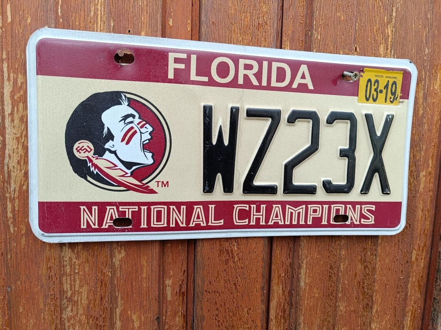 PLAQUE D&#39;IMMATRICULATION DE FLORIDE AUTHENTIQUE