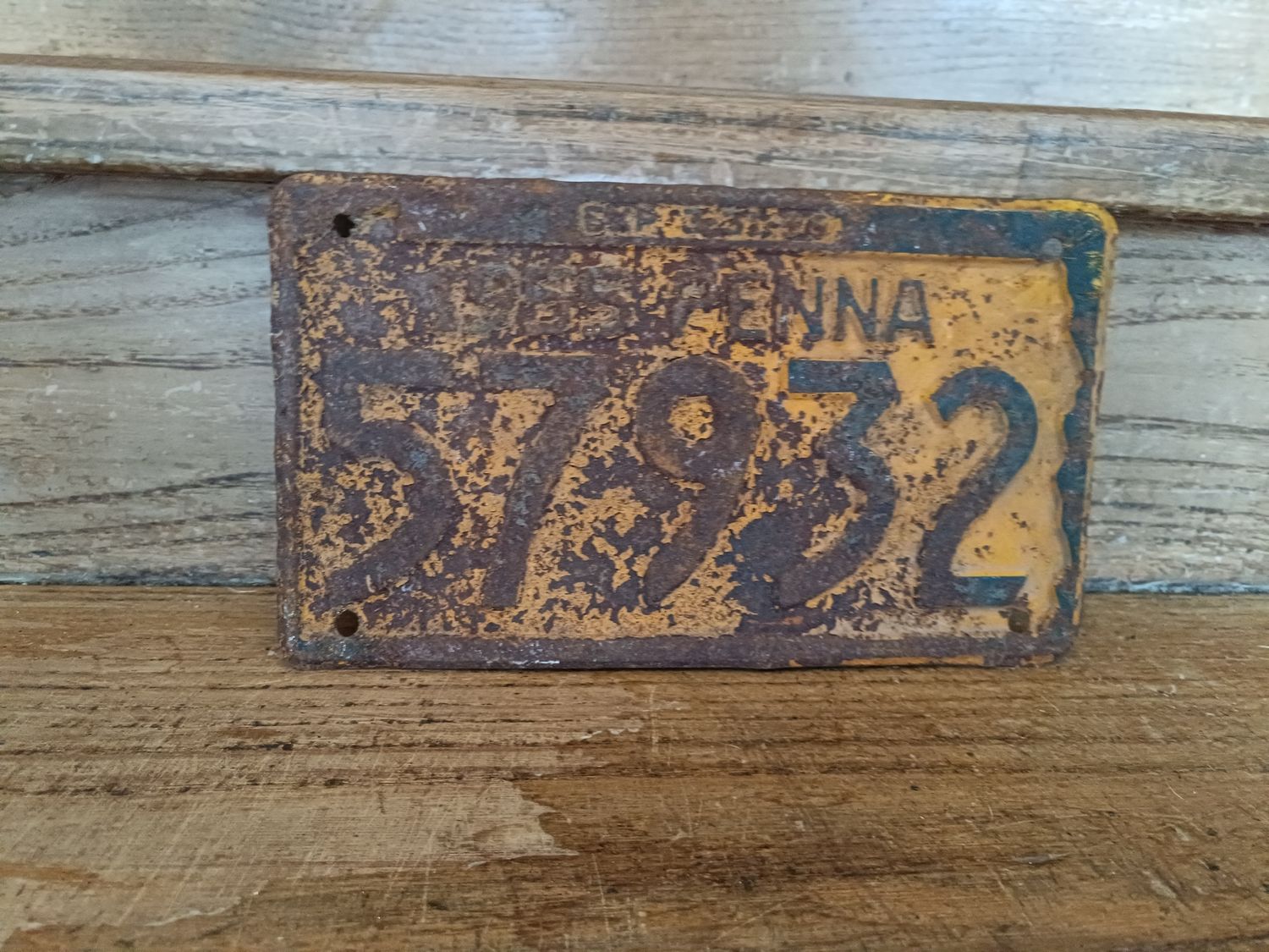 Plaque Pennsylvanie vintage 1955
