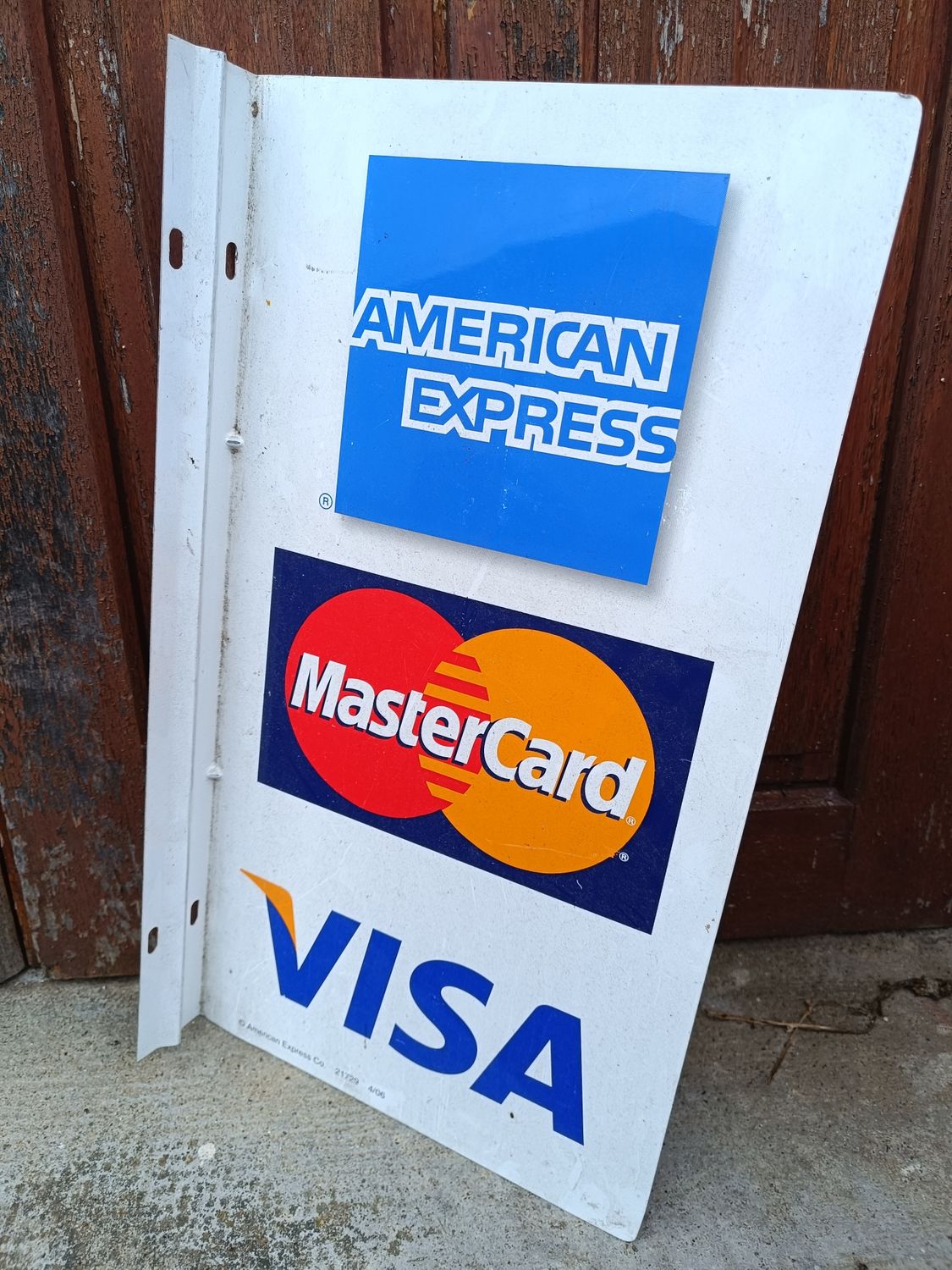 PANNEAU VINTAGE MASTERCARD, VISA