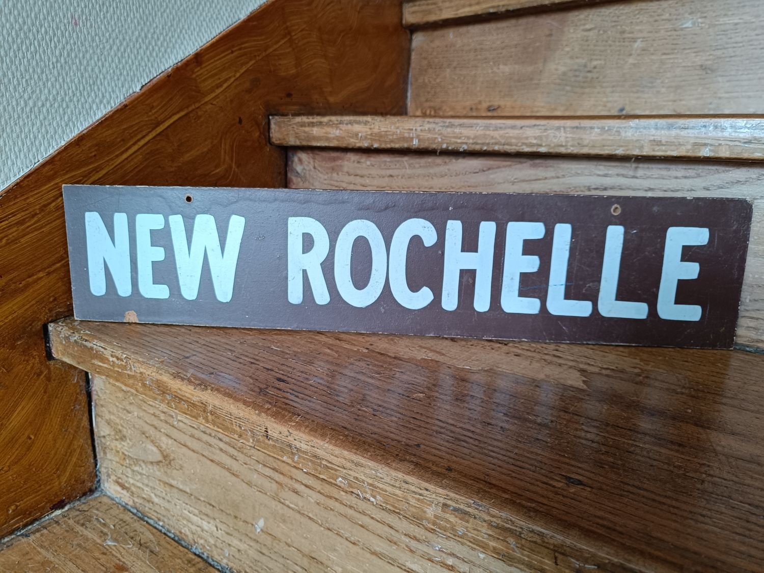 PLAQUE DE RUE VINTAGE NEW ROCHELLE