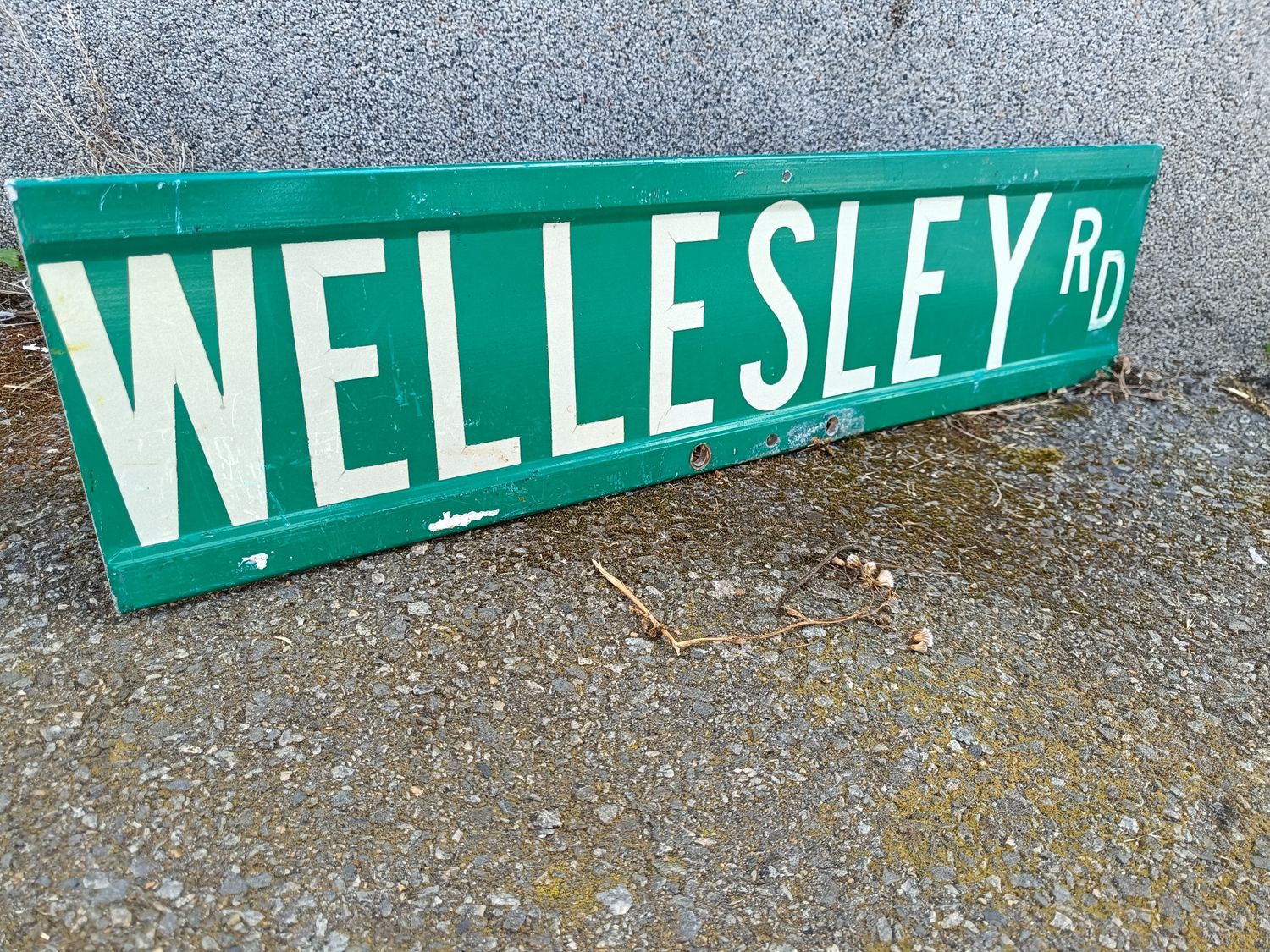PLAQUE DE RUE WELLESLEY RD AUTHENTIQUE