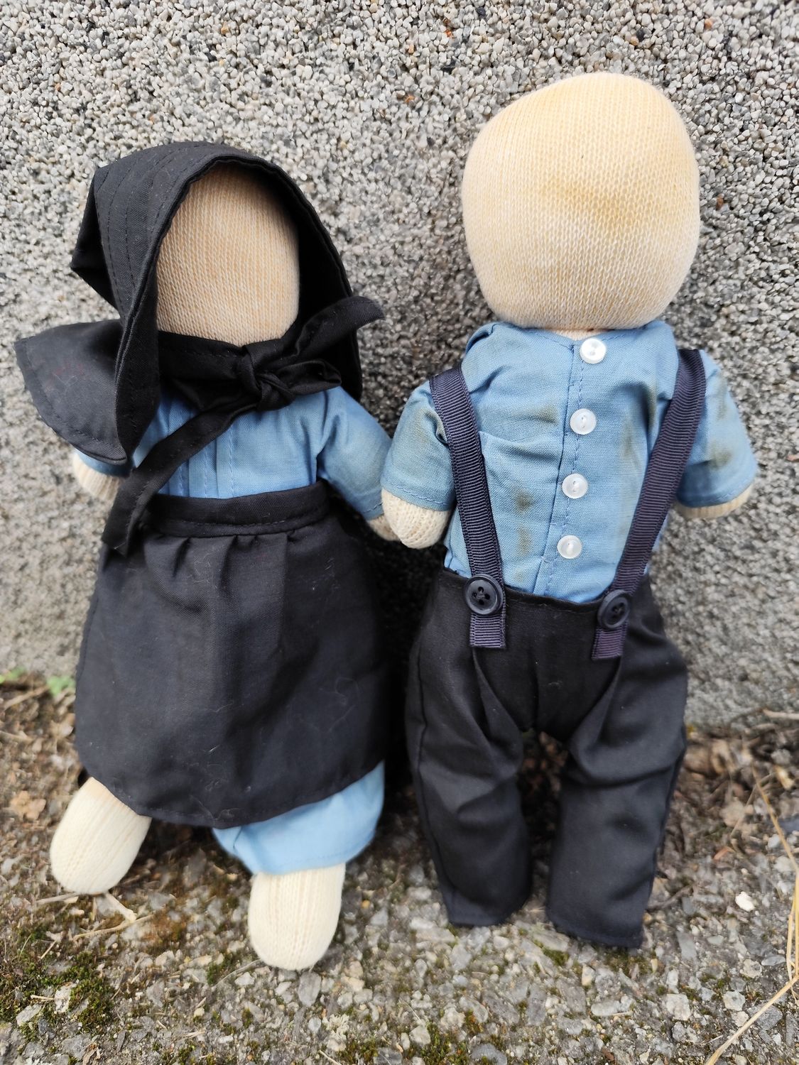POUPÉES COUPLE AMISHS DE PENNSYLVANIE