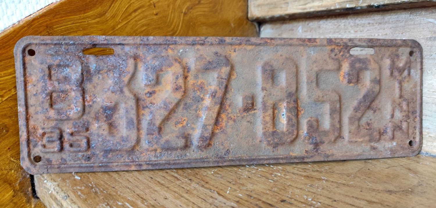 PLAQUE D&#39;IMMATRICULATION DU MINNESOTA DE 1935