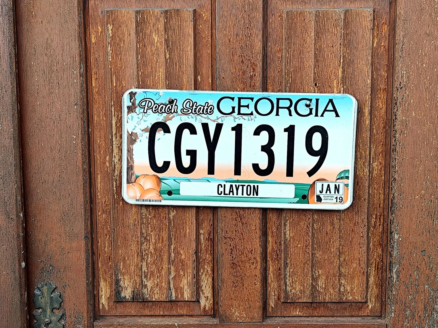 PLAQUE D&#39;IMMATRICULATION DE GÉORGIE 