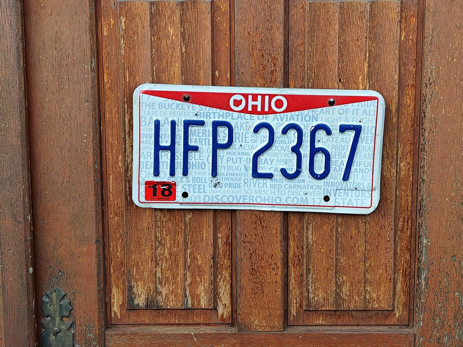 PLAQUE D&#39;IMMATRICULATION DE L&#39;OHIO 