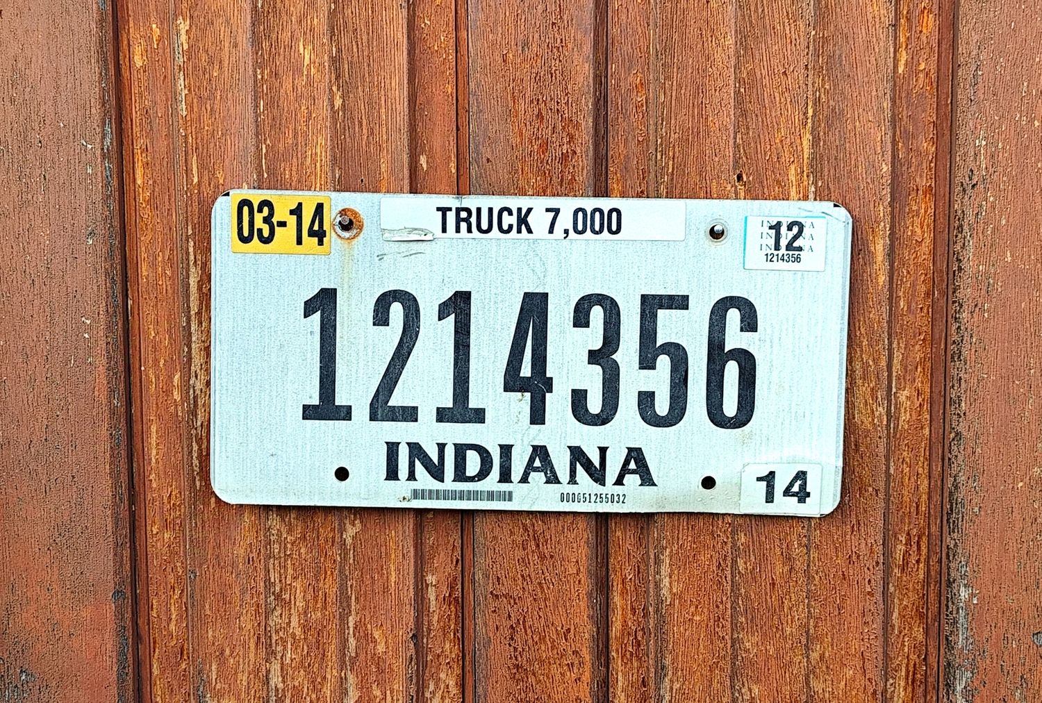 PLAQUE D&#39;IMMATRICULATION DE L&#39;INDIANA  TRUCK ( CAMION)