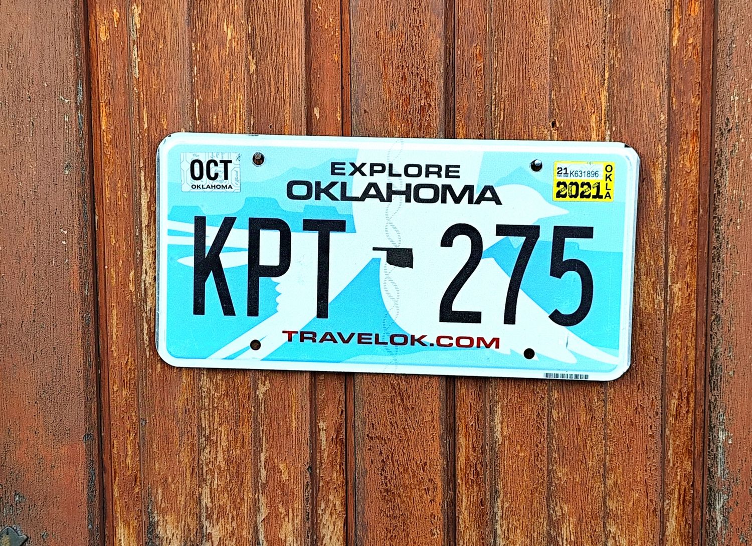 PLAQUE D&#39;IMMATRICULATION DE L&#39;OKLAHOMA 