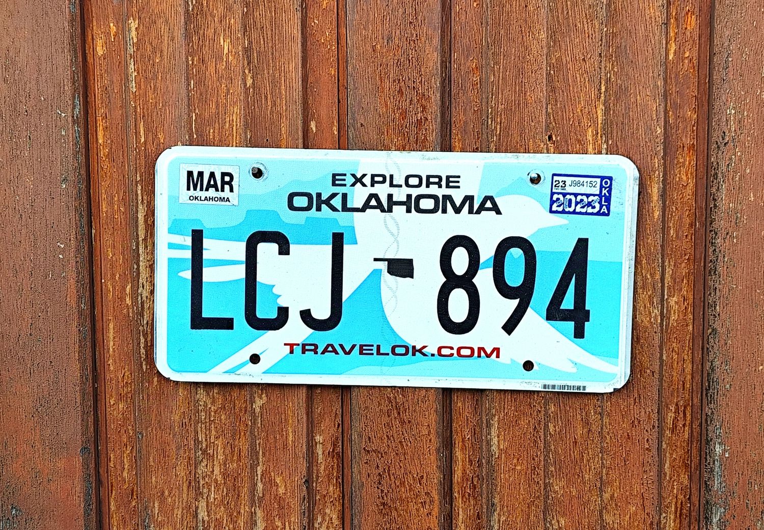 PLAQUE D&#39;IMMATRICULATION DE L&#39;OKLAHOMA 