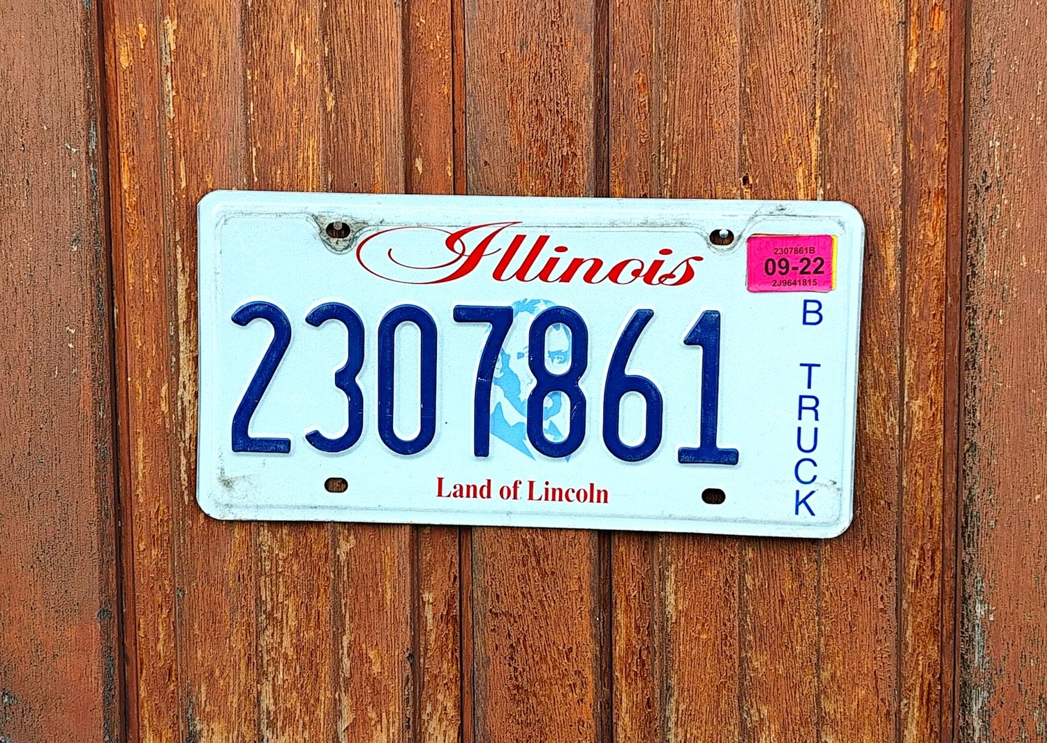 PLAQUE D&#39;IMMATRICULATION DE L&#39;ILLINOIS 