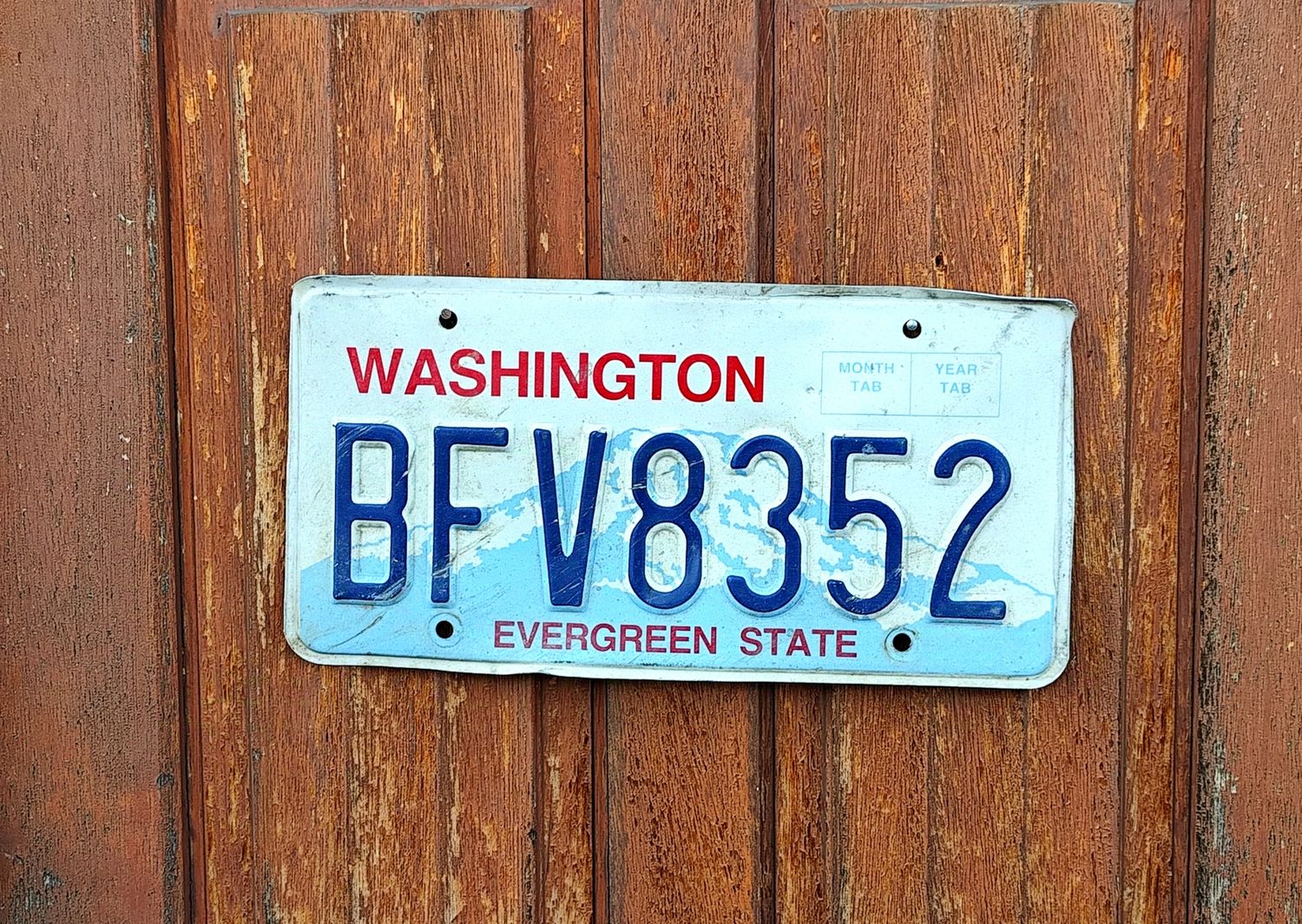 PLAQUE D&#39;IMMATRICULATION DE L&#39;ÉTAT DE WASHINGTON 