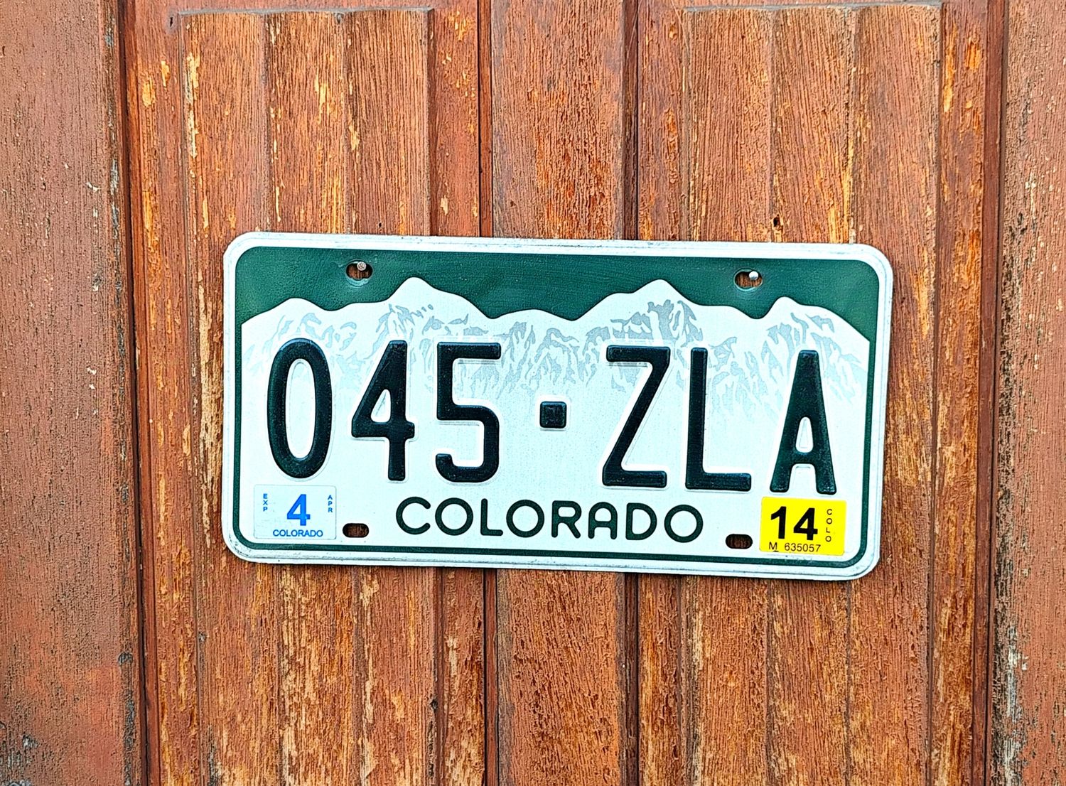 PLAQUE D&#39;IMMATRICULATION DE L&#39;ÉTAT DU COLORADO 