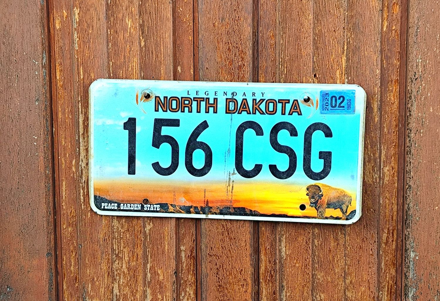 PLAQUE D&#39;IMMATRICULATION DU DAKOTA DU NORD