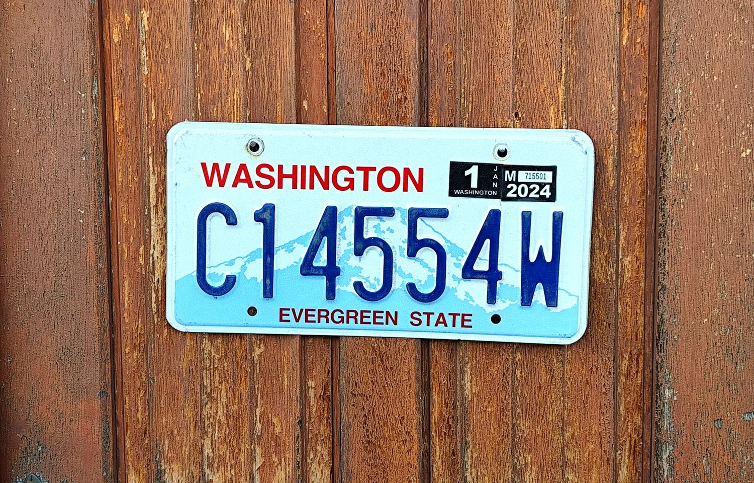 PLAQUE D&#39;IMMATRICULATION DE L&#39;ÉTAT DE WASHINGTON 