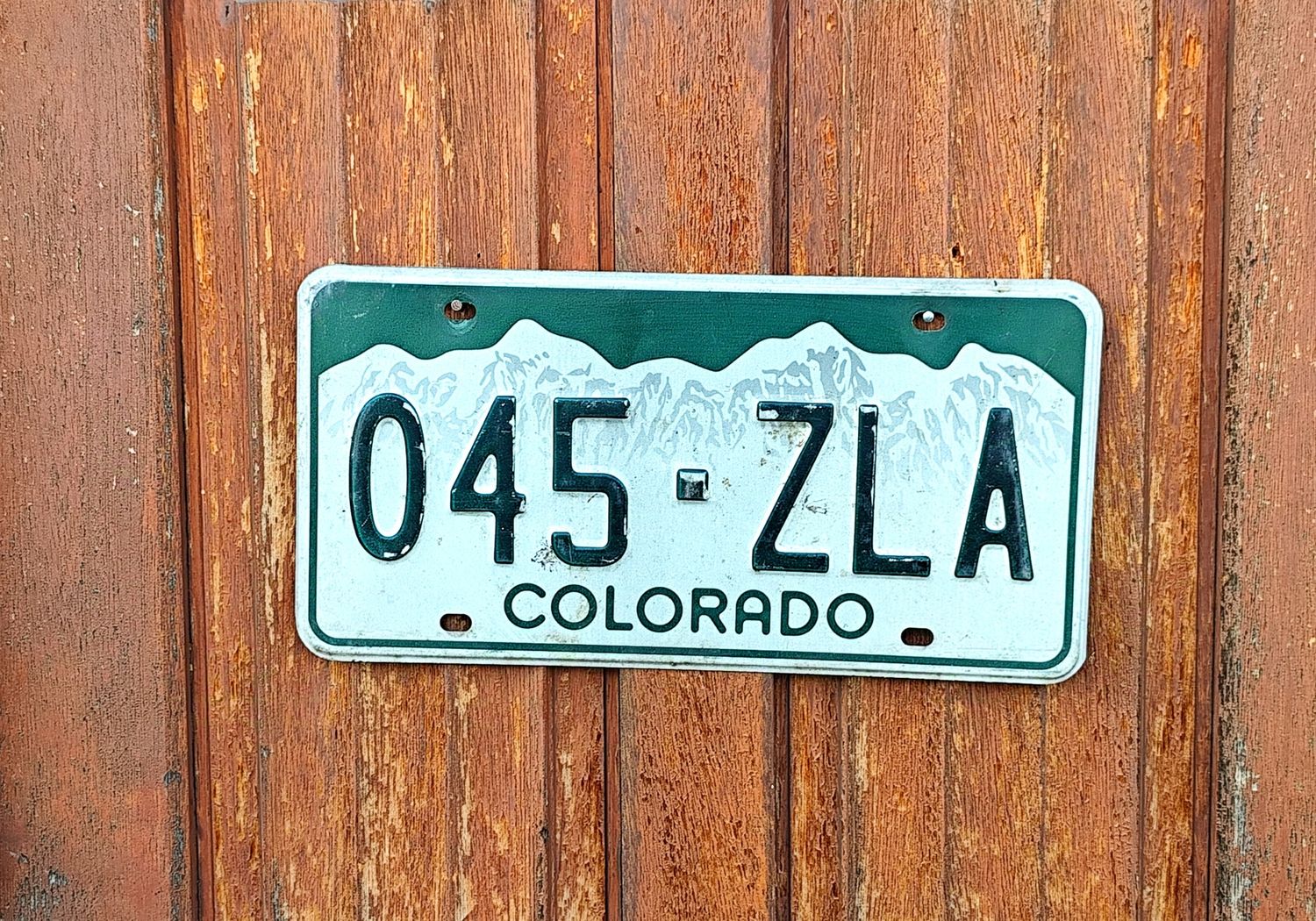 PLAQUE D&#39;IMMATRICULATION DE L&#39;ÉTAT DU COLORADO 