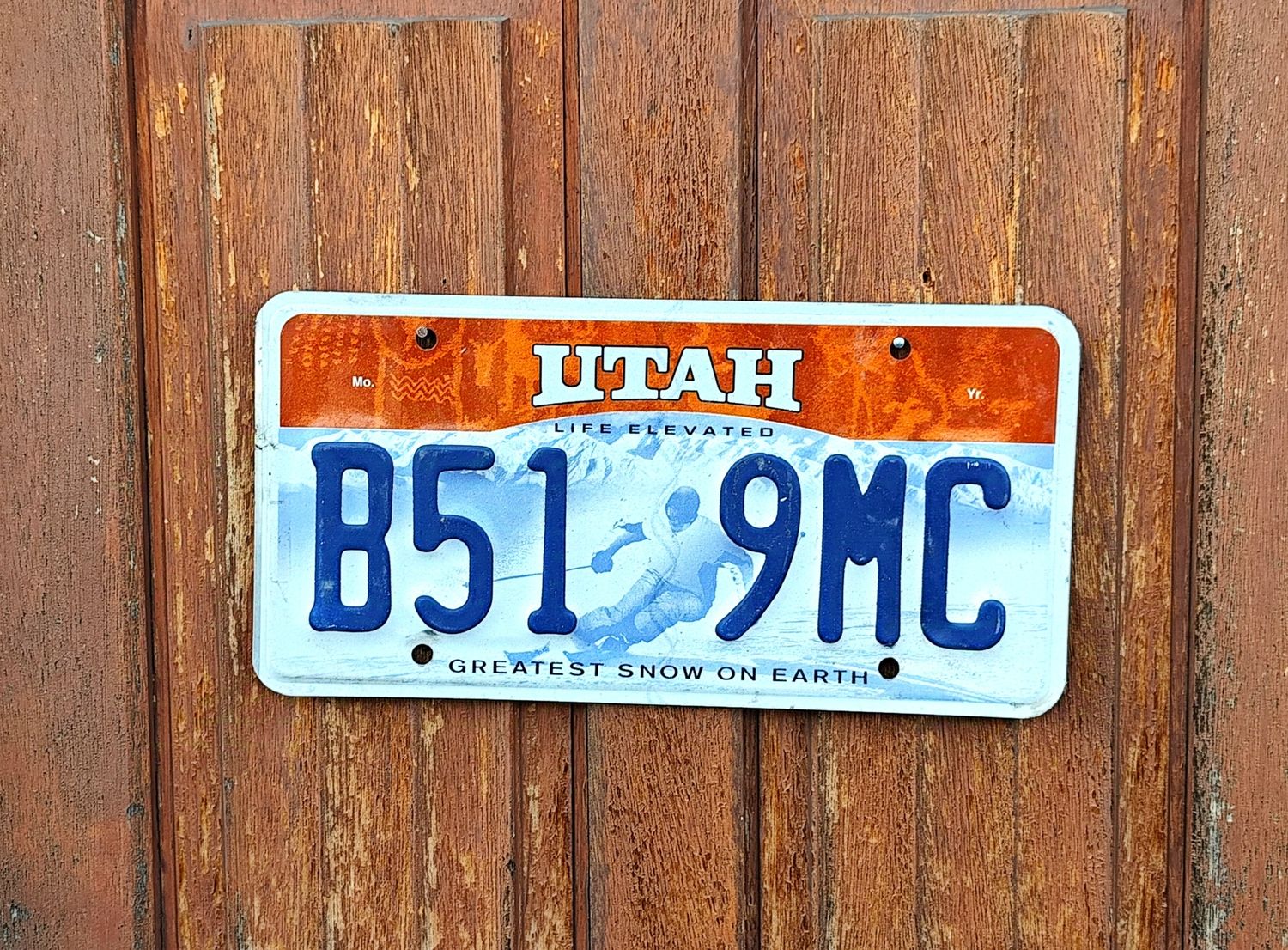PLAQUE D&#39;IMMATRICULATION DE L&#39;ÉTAT DE L&#39;UTAH 