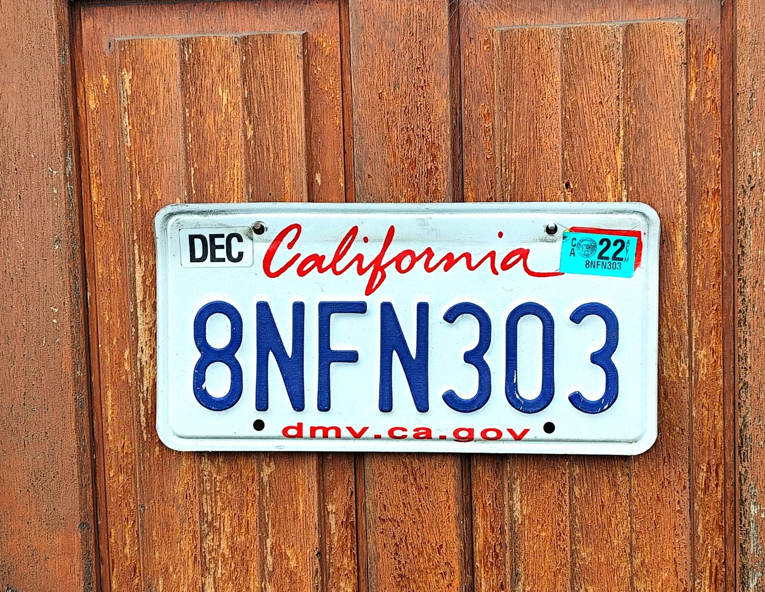 PLAQUE D&#39;IMMATRICULATION DE CALIFORNIE 