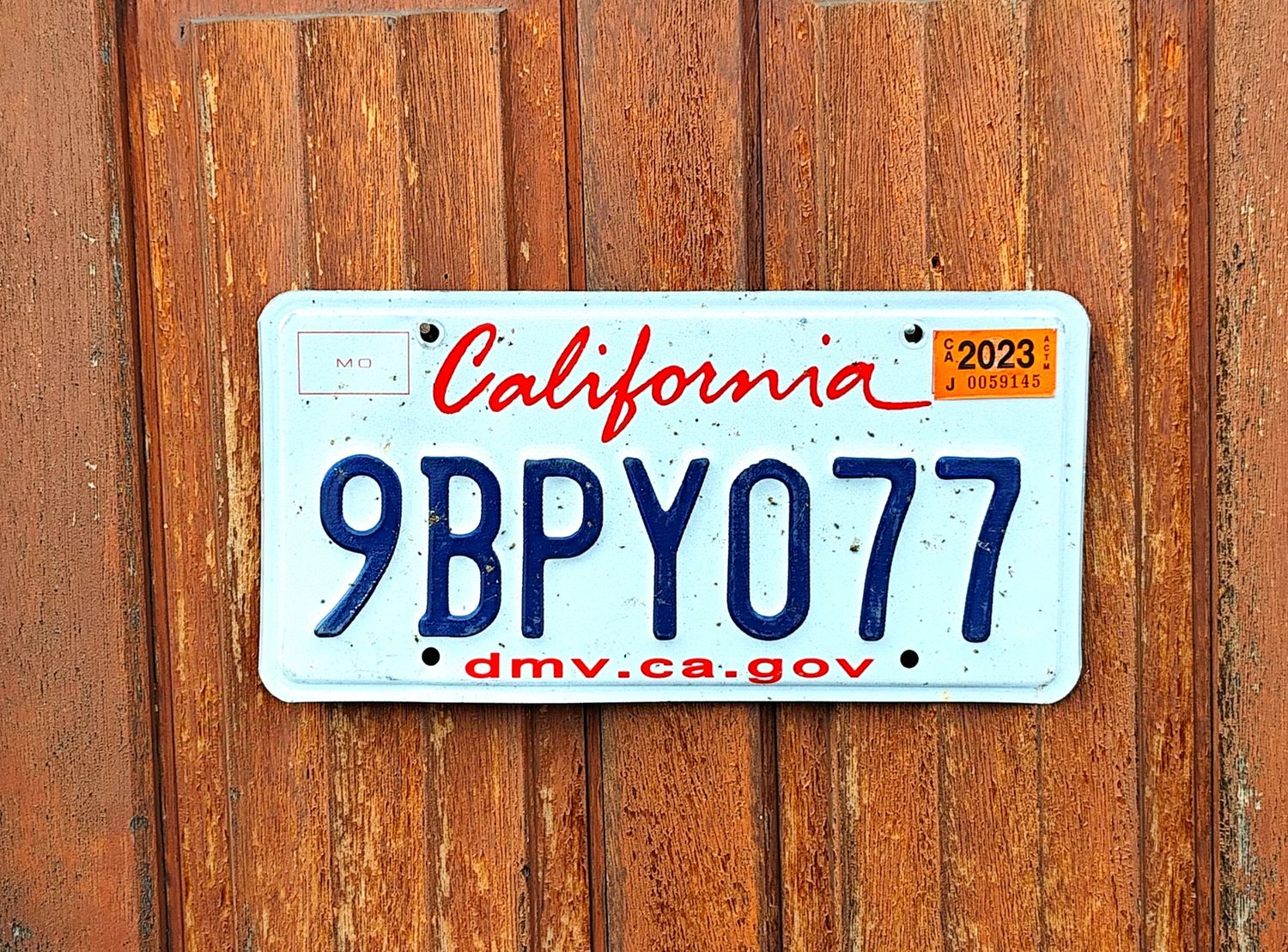 PLAQUE D&#39;IMMATRICULATION DE CALIFORNIE 