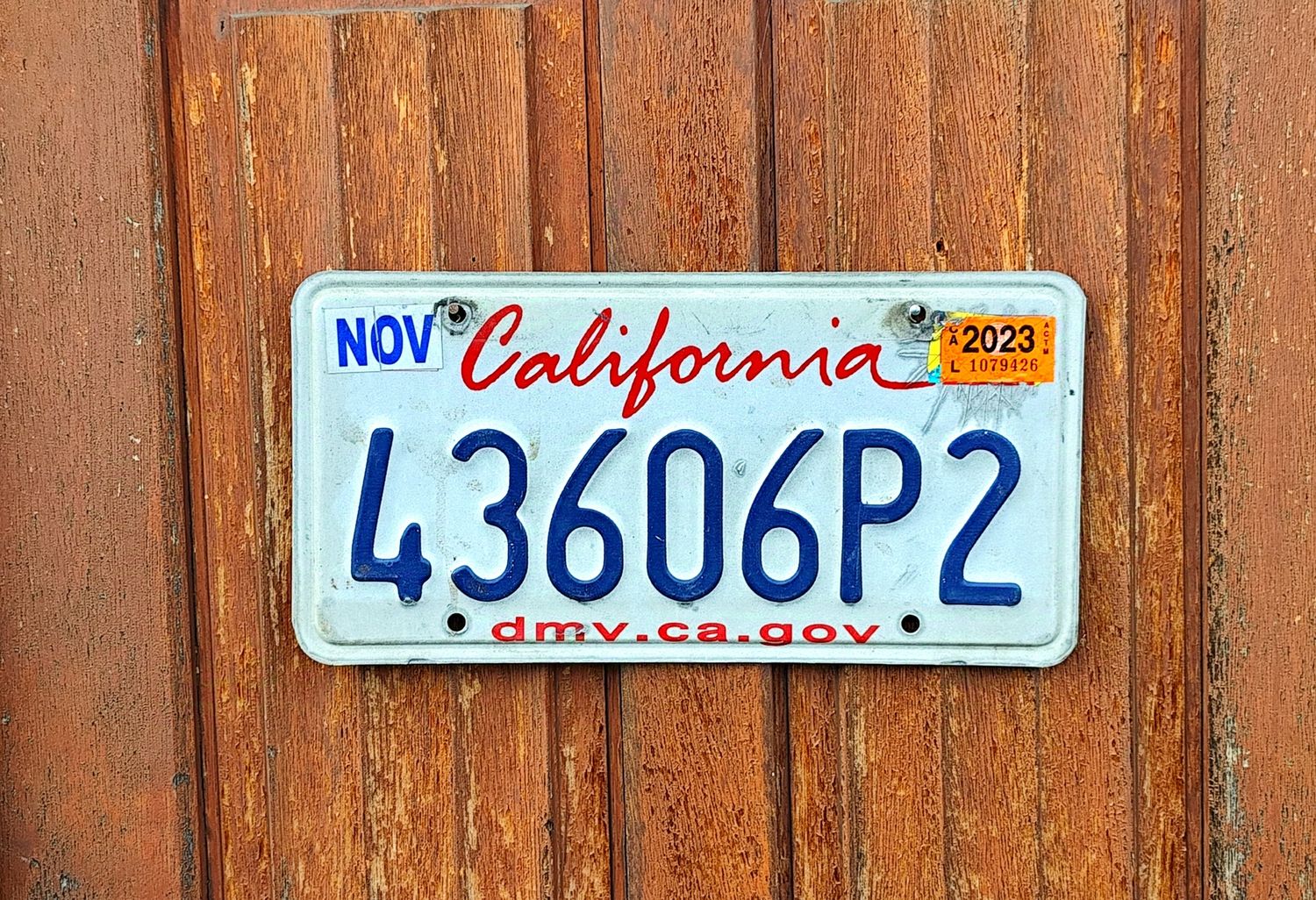 PLAQUE D&#39;IMMATRICULATION DE CALIFORNIE 